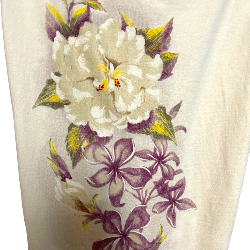 Y2K Lucky Brand M-XL sweatpants cropped flower graphic print boho vintage knit - Picture 3 of 13